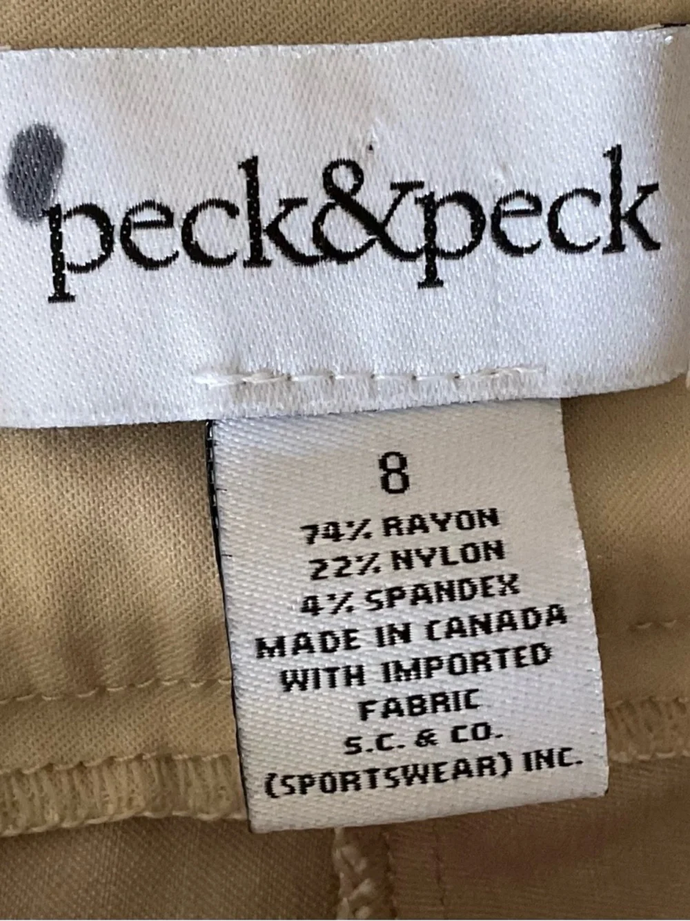 Peck & Peck Bermuda Pull On Stretch Shorts size 8
